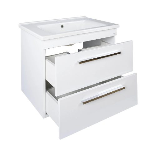 TMP VIVA 65 fali fürdőszobabútor - Sanovit ATRIA 9065 porcelán mosdóval - 65 x 45,5 cm