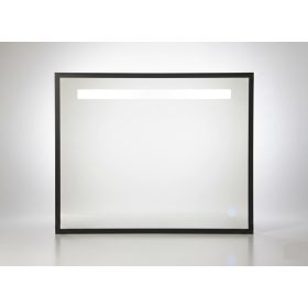   TMP IRON fürdőszobai tükör - FEKETE keret - szögletes - LED világítással - 85 x 68 cm