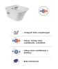 CeraStyle IBIZA fali WC - BEÉPÍTETT bidé funkcióval - rimless - perem nélküli