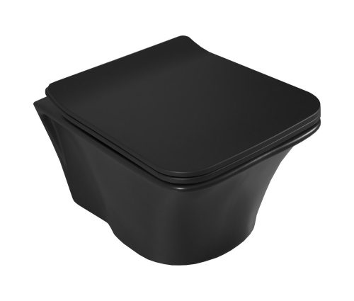 CeraStyle IBIZA fali WC - MATT FEKETE - rimless - perem nélküli