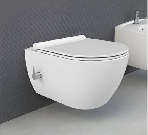 CeraStyle CITY fali WC - BEÉPÍTETT bidé funkcióval - rimless - perem nélküli