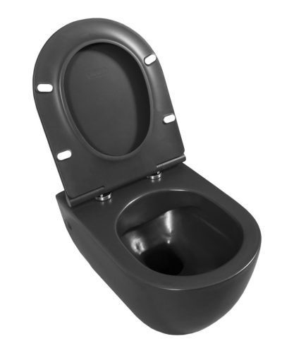 CeraStyle CITY fali WC - MATT FEKETE - rimless - perem nélküli