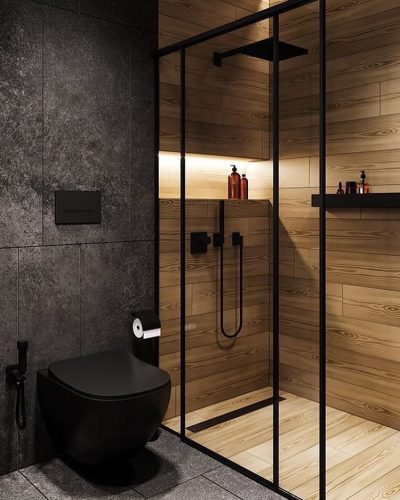 CeraStyle CITY fali WC - MATT FEKETE - rimless - perem nélküli