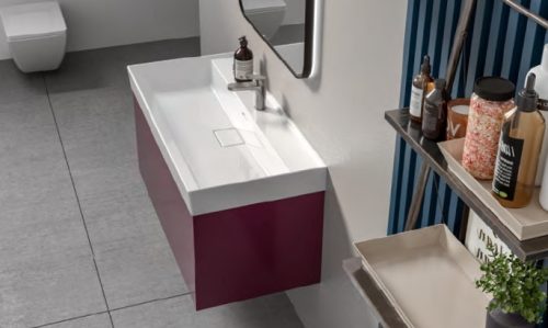 CeraStyle SHARP - porcelán mosdókagyló - 1 csaplyukas - 100 x 48 cm