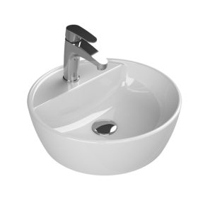   CeraStyle ONE - PULTRA ültethető - Top Counter - porcelán mosdó - csaplyukas -O Ø 42 cm