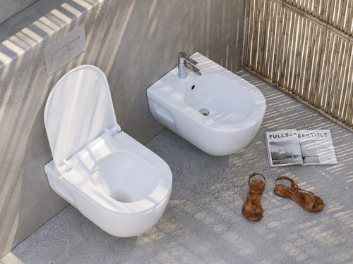 Sanovit BRILLA fali WC - rimless - perem nélküli