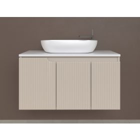   Piramida EURIDIKA fali fürdőszobabútor - mosdópult mosdó nélkül -3 ajtós - PINO BÉZS - 100 x 48 x 53 cm