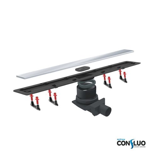 Pestan zuhanyfolyóka Confluo Frameless Line - keret nélküli - 65 cm