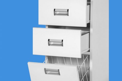 Viva SZQUARE fürdőszobai ÁLLÓSZEKRÉNY 192 magas - SZENNYESTARTÓS - BALOS - 35 x 33 x 192 cm