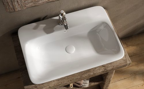 Sanovit - 3065 collections - PULTRA ültethető - Top Counter - porcelán mosdó -  - 65 x 45 cm