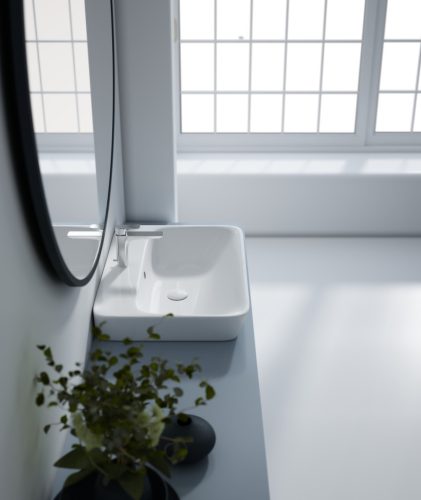 Sanovit - 3065 collections - PULTRA ültethető - Top Counter - porcelán mosdó -  - 65 x 45 cm