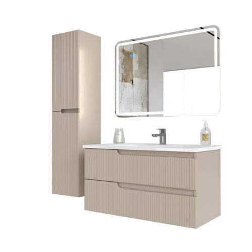 Piramida BETA fali fürdőszoba - állószekrény - PINO BÉZS - 35 x 150 x 30 cm