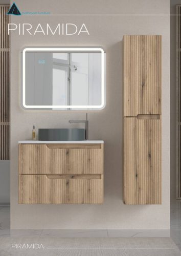 Piramida BETA fali fürdőszoba - állószekrény - PINO TÖLGY - 35 x 150 x 30 cm