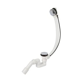   CR kádszifon - KRÓM - Automata leeresztővel - KRÓM túlfolyóval - 55 cm x 40/50mm