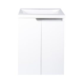   Piramida EURIDIKA fali /álló fürdőszobabútor - műmárvány mosdóval - 2 ajtós - 60 x 75 x 46 cm