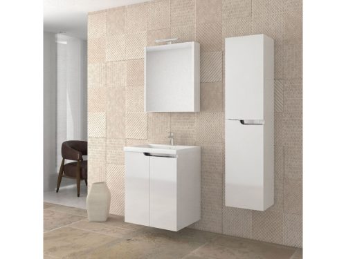 Piramida AKVA Tükrös fürdőszobai szekrény - LED világítással - 60 x 69 x 13 cm