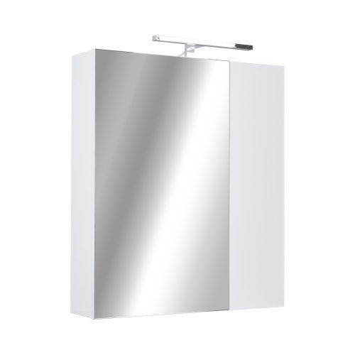 Piramida AKVA Tükrös fürdőszobai szekrény - 2 ajtós kivitel - LED világítással - 60 x 69 x 13 cm
