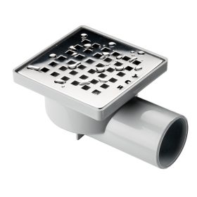   SAY Deniz 15 x15 cm padlóösszefolyó, rozsdamentes ráccsal - oldalsó kifolyással Ø 50 mm