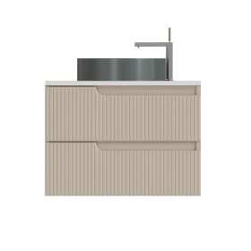   Piramida EURIDIKA fali fürdőszobabútor - mosdópult mosdó nélkül -2 fiókos - PINO BÉZS - 65 x 48 x 53 cm