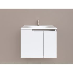   Piramida EURIDIKA fali fürdőszobabútor - műmárvány mosdóval -2 ajtós - 65 x 48 x 53 cm