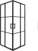 Viva AQUA - FEKETE mintás - FEKETE keretes - zuhanykabin - 80 SZÖGLETES - 6 mm üveg - 80 x 80 x 190