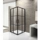 Viva AQUA - FEKETE mintás - FEKETE keretes - zuhanykabin - 90 SZÖGLETES - 6 mm üveg - 90 x 90 x 190