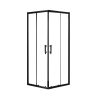 Viva AQUA Max Zuhanykabin SZÖGLETES FEKETE Profil - 6 mm víztiszta üveg - 80 x 80 x 190 cm