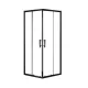 Viva AQUA Max Zuhanykabin SZÖGLETES FEKETE Profil - 6 mm víztiszta üveg - 80 x 80 x 190 cm