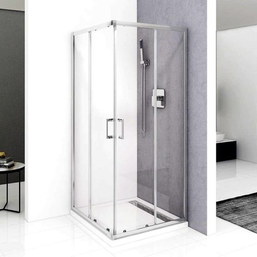 Viva AQUA Max Zuhanykabin SZÖGLETES - 6 mm víztiszta vízlepergető üveg - 80 x 80 x 190 cm