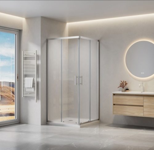 Viva AQUA Max Zuhanykabin SZÖGLETES - 6 mm víztiszta vízlepergető üveg - 90 x 90 x 190 cm