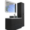 Piramida EURIDIKA fali fürdőszobabútor - mosdópult mosdó nélkül -2 fiókos - PINO FEKETE - 75 x 48 x