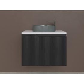   Piramida EURIDIKA fali fürdőszobabútor - mosdópult mosdó nélkül -2 ajtós - PINO FEKETE - 75 x 48 x 53 cm