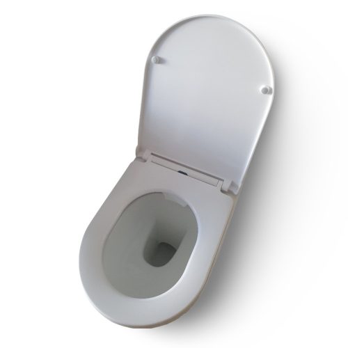 Eros ES OVAL - padlón álló WC - ülőkével komplett - perem nélküli öblítés - alsó/ hátsó kifolyású