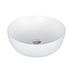   Eros RAISE - PULTRA ültethető - Top Counter - porcelán mosdó - MATT FEHÉR - O - Ø 41 cm