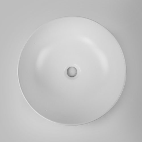 Eros RAISE - PULTRA ültethető - Top Counter - porcelán mosdó - MATT FEHÉR - O - Ø 41 cm