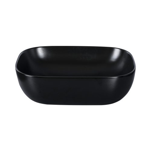 Eros SMILE 3 - PULTRA ültethető - Top Counter - porcelán mosdó - MATT FEKETE - 46,5 x 32,5 x 13 cm