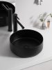 Eros SIMPLE 8 - PULTRA ültethető - Top Counter - porcelán mosdó - MATT FEKETE - 36 x 36 x 13 cm