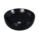 Eros RAISE - PULTRA ültethető - Top Counter - porcelán mosdó - MATT FEKETE - O - Ø 41 cm
