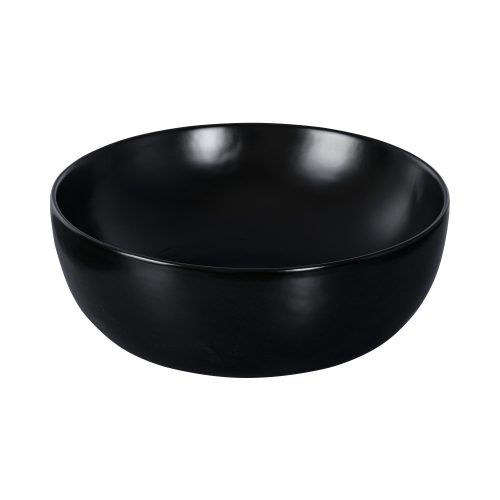 Eros RAISE - PULTRA ültethető - Top Counter - porcelán mosdó - MATT FEKETE - O - Ø 41 cm