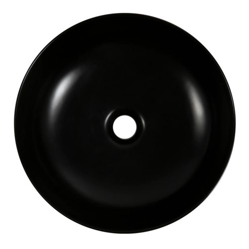 Eros RAISE - PULTRA ültethető - Top Counter - porcelán mosdó - MATT FEKETE - O - Ø 41 cm