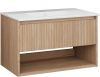 TMP SLIM STRIPE 75 fali függesztett fürdőszobabútor - SKY E-8099-75 porcelán mosdóval - 75 x 46 cm
