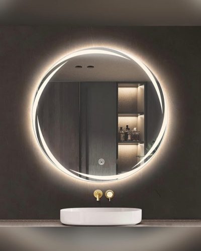 Viva AURA MOON fürdőszoba tükör - érintőkapcsolóval - AMBIENT LED - KEREK - átmérő 65 cm