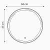 Viva AURA MOON fürdőszoba tükör - érintőkapcsolóval - AMBIENT LED - KEREK - átmérő 65 cm