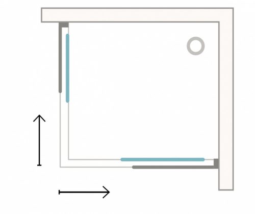 Vela Banyo TMP zuhanykabin - 90 SZÖGLETES - 5 mm víztiszta vízlepergető üveggel - 90 x 90 x 190 cm