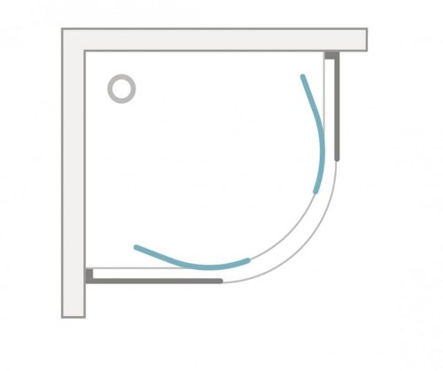 Vela Banyo TMP zuhanykabin - 80 ÍVES - 5 mm víztiszta vízlepergető üveggel - 80 x 80 x 190 cm