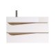 Piramida EURIDIKA fali fürdőszobabútor - műmárvány mosdóval -2 fiókos - ALPINFEHÉR-TÖLGY - 90 x 41 x 56 cm