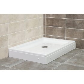   Favorit TWIN zuhanytálca szögletes aszimmetrikus - szaniter akril - 120 x 80 cm