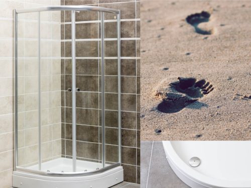 Favorit STEP zuhanytálca íves - szaniter akril - 80 x 80cm