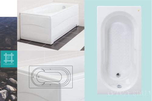 Favorit PALOMA szaniter akril kád - 140 x 70 cm