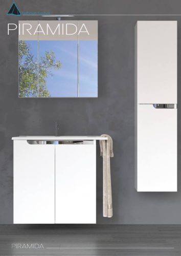 Piramida BETA fali fürdőszoba - ÁLLÓSZEKRÉNY - fehér - 35 x 150 x 30 cm